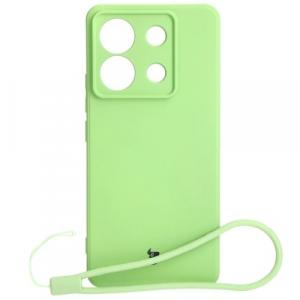 Etui Bizon Case Silicone Sq do Xiaomi Poco X6 / Xiaomi Redmi Note 13 Pro 5G, jasnozielone