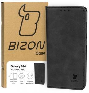 Etui z klapką Bizon Case Pocket Pro do Galaxy S24, czarne