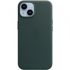 Etui Apple Leather Case MagSafe do iPhone 14, leśna zieleń
