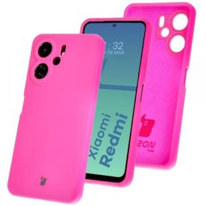 Silikonowe etui Bizon Soft Case do Xiaomi Redmi 13C 4G / Xiaomi Redmi 13C 5G / Xiaomi Poco C65, neonowo-różowe