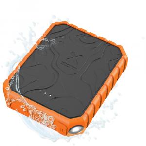 Powerbank z latarką Xtorm Rugged Pro 10000mAh, 20W, 1x USB-C PD / 2x USB-A QC + kabel USB-C, czarno-pomarańczowy