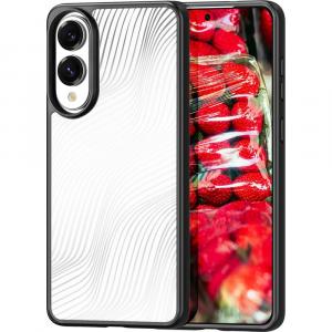 Etui Dux Ducis AIMO do Galaxy S25 Edge, przezroczyste z czarną ramką