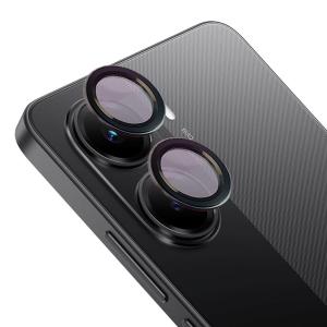Szkło na aparat Bizon Glass Snap Lens do Xiaomi Poco X7 Pro, 1 zestaw, czarna ramka
