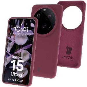 Silikonowe etui Bizon Soft Case do Xiaomi 15 Ultra, ciemnofioletowe
