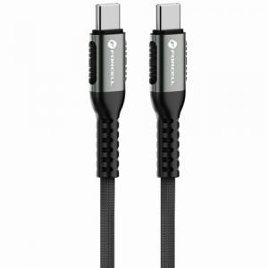 Kabel Forcell F-Energy C260 USB-C do USB-C, 5A, 100W, 1,2 m, czarny