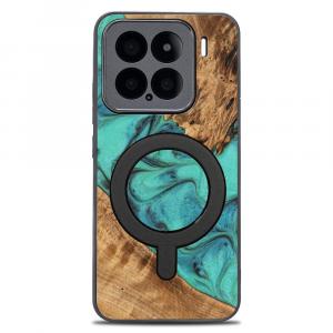 Drewniane etui do Xiaomi 15, Bewood Unique Turquoise do MagSafe