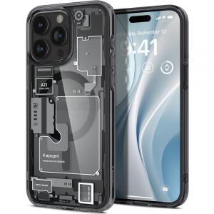 OUTLET: Etui Spigen Ultra Hybrid Mag MagSafe do iPhone 15 Pro Max, przydymione-szare (Zero One)