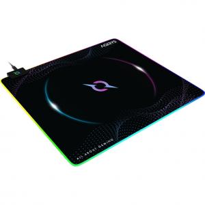 Podkładka gamingowa z podświetleniem pod mysz, AQIRYS ECLIPSE RGB M, 450x400, wielokolorowa