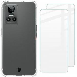 Etui + 2x szkło Bizon Case Clear Pack do Realme GT Neo 3, przezroczyste