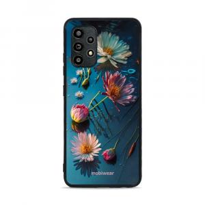 Etui ochronne do Galaxy A32 4G, Mobiwear Glossy Case, niebiesko-kwieciste
