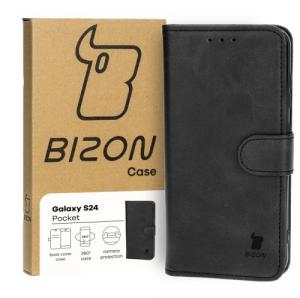 Etui z klapką Bizon Case Pocket do Galaxy S25 / S24, czarne