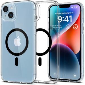 Etui Spigen Ultra Hybrid Mag z MagSafe do iPhone 14 Plus, przezroczysto-czarne