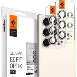 Szkło na aparat Spigen Glas.tR Ez Fit Optik Pro 2-Pack do Galaxy S23 Ultra, beżowe