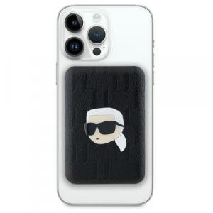 Powerbank indukcyjny Karl Lagerfeld MagSafe 5000 mAh, Karl Head Pin 15W, czarny