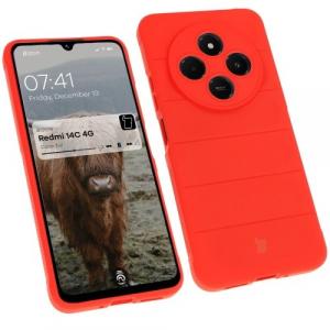 Pancerne etui Bizon Case Tur do Xiaomi Redmi 14C 4G, czerwone