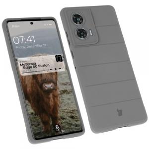 Pancerne etui Bizon Case Tur do Motorola Edge 50 Fusion, jasnoszare