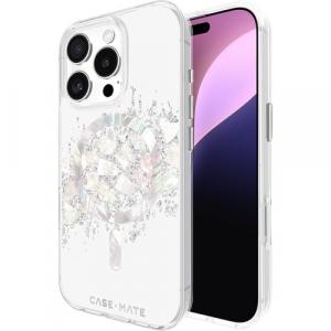 Etui Case-Mate Karat Touch of Pearl MagSafe do iPhone 16 Pro, przezroczyste zdobione masą perłową