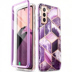 Etui pancerne Supcase i-Blason Cosmo SP Galaxy S22 5G, marmurowe fioletowe