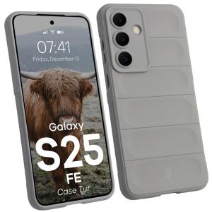 Pancerne etui Bizon Case Tur do Galaxy S25 FE, jasnoszare