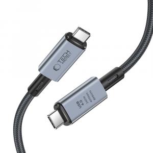 Kabel Tech-Protect UltraBoost Max USB-C do USB-C 4.0 8K/60Hz, 240W PD TB4, 40Gbps, 1m, czarno-szary