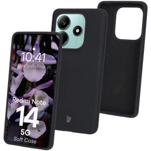 Silikonowe etui Bizon Soft Case do Xiaomi Redmi Note 14 5G, czarne