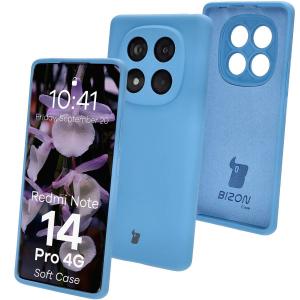 Silikonowe etui Bizon Soft Case do Xiaomi Redmi Note 14 Pro 4G, niebieskie