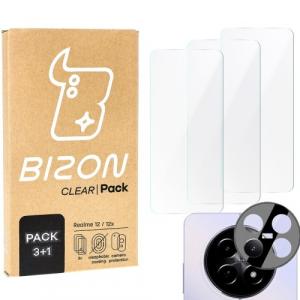 3x Szkło hartowane + szybka na aparat Bizon Clear 2 Pack do Realme 12 / 12x