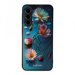 Etui ochronne do Galaxy A36 5G, Mobiwear Glossy Case, niebiesko-kwieciste