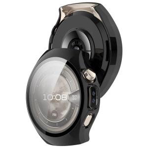 Etui ze szkłem do zegarka Bizon Case+Glass Watch do Huawei Watch 5 42 mm, czarne