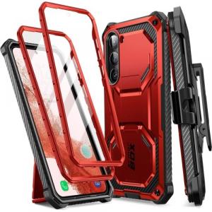 Etui pancerne Supcase i-Blason Armorbox SP+noSP do Galaxy S23 5G, czerwone