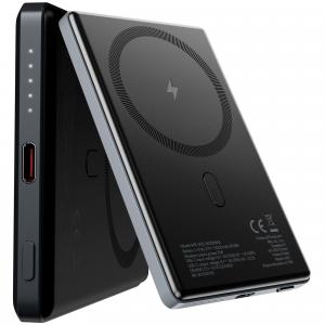 Powerbank bezprzewodowy Allity APB-300 20W 5000 mAh 1x USB-C PD QC + MagSafe / Qi, szary