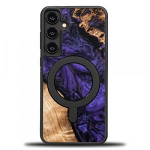 Drewniane etui do Galaxy A35 5G, Bewood Unique Violet do MagSafe