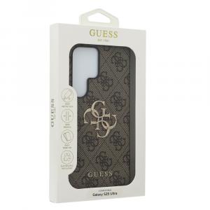 Etui Guess Hardcase 4G Big Metal Logo do Galaxy S25 Ultra, brązowe