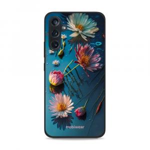 Etui ochronne do Galaxy M34 5G, Mobiwear Glossy Case, niebiesko-kwieciste