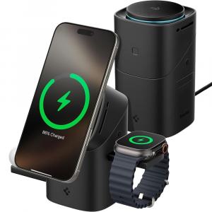 Ładowarka indukcyjna 3w1 Spigen Essential 3 in 1 Wireless Charger, Qi2 do MagSafe, 22.5W, czarna
