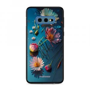Etui ochronne do Galaxy S10e, Mobiwear Glossy Case, niebiesko-kwieciste