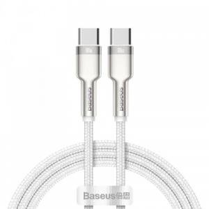 Kabel Baseus Cafule 100W 5A USB-C do USB-C 2m, biały