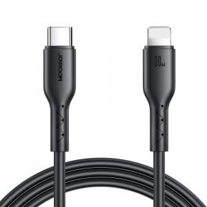 Kabel do ładowania / transmisji danych Joyroom Flash-Charge USB-C do Lightning, 30W, 1m, czarny