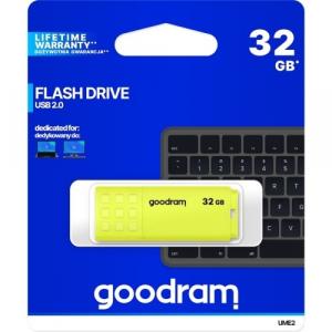 Pendrive USB-A 2.0, GOODRAM UME2 32 GB, 20MB/s, żółty