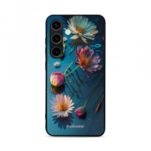 Etui ochronne do Galaxy S24, Mobiwear Glossy Case, niebiesko-kwieciste
