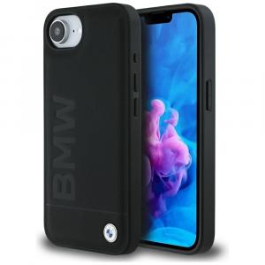 Etui BMW Leather Hot Stamp do iPhone 16e, czarne