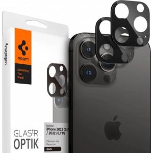 Szkło na aparat Spigen Glas.tR Optik 2-Pack do iPhone 16 Pro Max / 16 Pro / 15 Pro Max / 15 Pro / 14 Pro Max / 14 Pro, czarne