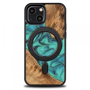 Drewniane etui do iPhone 13 Mini, Bewood Unique Turquoise