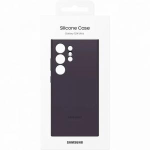 OUTLET: Etui Samsung Silicone Cover do Galaxy S24 Ultra, ciemnofioletowe