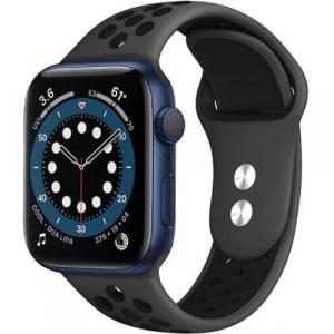 Pasek Crong Duo Sport do Apple Watch 42/41/40/38 mm, szaro-czarne