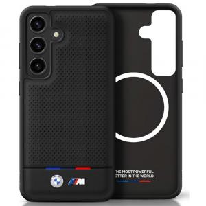 Etui BMW Carbon Tricolor Stripe Mag do Galaxy S25 Plus, czarne