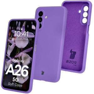 Silikonowe etui Bizon Soft Case do Galaxy A26 5G, fioletowe