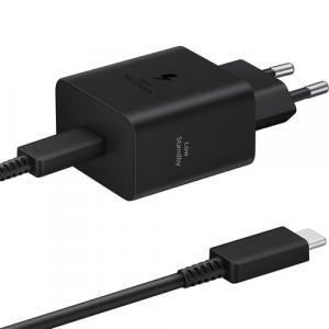 Ładowarka sieciowa Samsung Power Adapter PD, PPS 45W, 1x USB-C + kabel USB-C, czarna