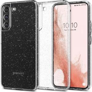 Etui Spigen Liquid Crystal Glitter Galaxy S22, przezroczyste