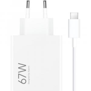 OUTLET: Ładowarka sieciowa Xiaomi HyperCharge Combo 67W 1x USB-A + kabel USB-C, biała